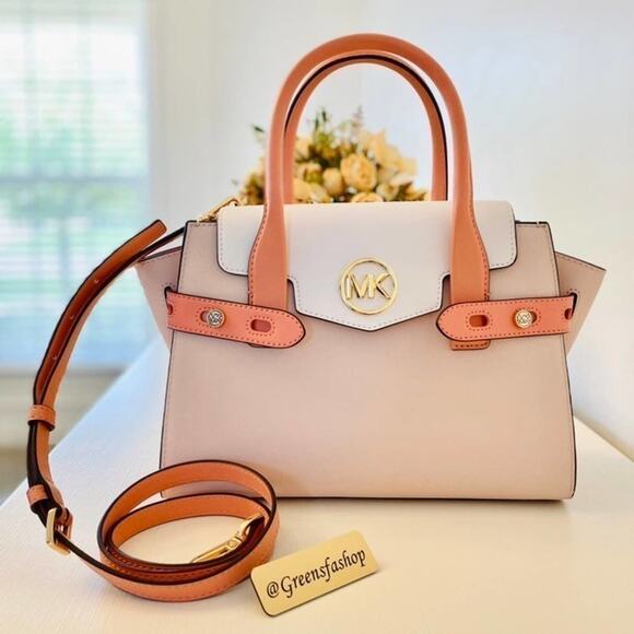 Michael Kors Purse Carmen Medium Flap Satchel shoulder bag new - Picture 2 of 10